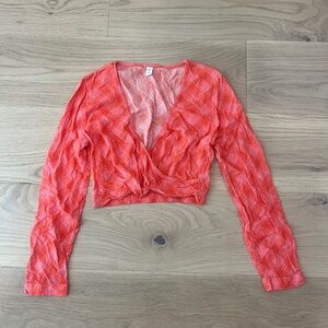 BP Orange cropped long sleeve top - Small